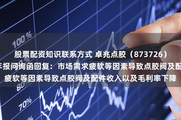 股票配资知识联系方式 卓兆点胶（873726）披露对北交所2024年年报问询函回复：市场需求疲软等因素导致点胶阀及配件收入以及毛利率下降